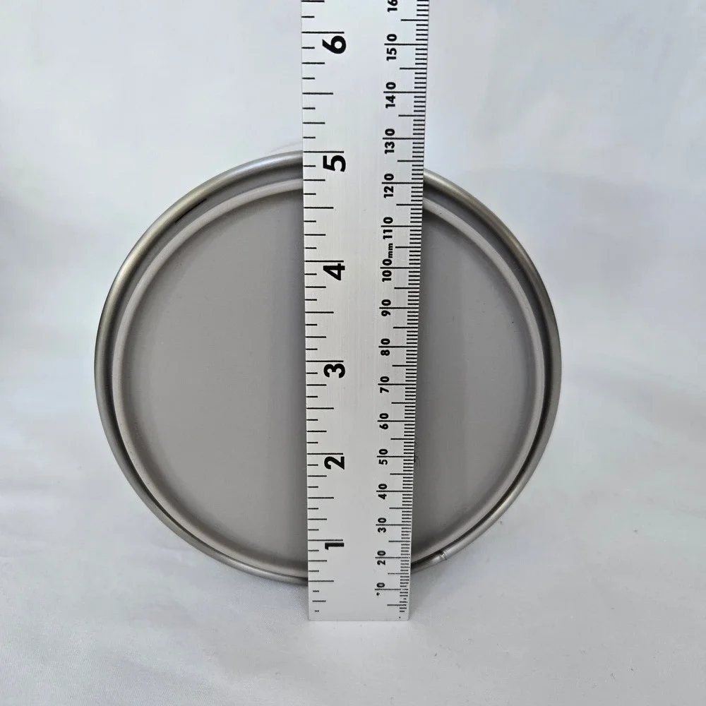 simplehuman Countertop Trash Can 1.5L Silver Brushed Stainless Swing Lid NEW